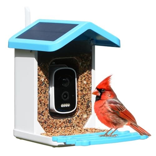 wooaismart Smart Bird Feeder with Camera - Solar Powered, AI Identify for Effortless Birdwatching, Auto Captures HD Pictures & Videos, Instant Notifications for Bird Lovers Enthusiasts - Image 1