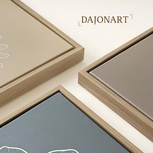 DAJONART Neutral Boho Botanical Wall Art Set of 4, Sage Green Abstract Prints Framed Canvas for Kitchen, Japandi, and Earth Tone Home Decor, Abstract Boho Wall Decor, Botanical Canvas Art,11x14 in - Thumbnail 3