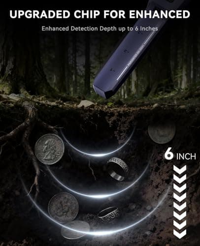 SUNPOW Metal Detector Pinpointer Rechargeable with LCD Screen – Adjustable Sensitivity, 4 Modes, IP68 Waterproof Handheld Metal Detector Wand for Adults & Kids – GD01 - Thumbnail 3