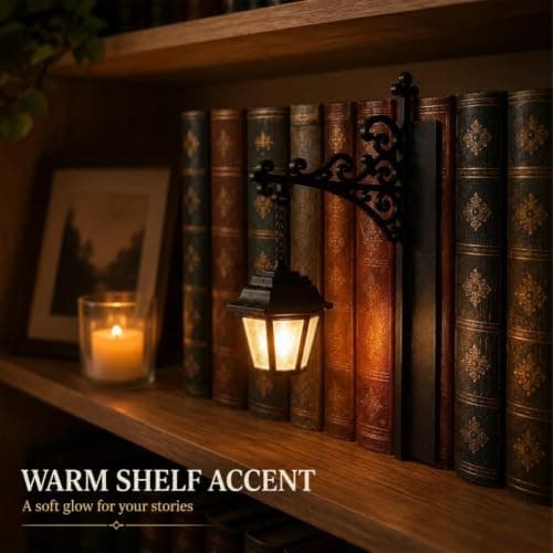 Neliangia Library Lantern-Decorative Bookshelf Lighting,Fantastic Shelf Decor Lamp with Warm LED Nightlight,Miniature Hanging Shelf Lamp,Portable Mini Bookshelf Lamp for Literary Lovers (3 PC) - Thumbnail 3