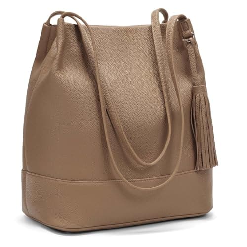 GEMIU Leather Tote Bag for Women Tote Bags for Work Small Tote Purse with Compartment - Image 1