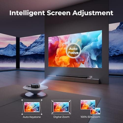 4K Projector with Wifi and Bluetooth, ELEPHAS Outdoor Movie Projector Compatible with NETFLIX/Prime Video/YouTube, 100,000+ Apps Supported, Smart Video Projector for HDMI/USB/iOS/Android/Windows - Thumbnail 5