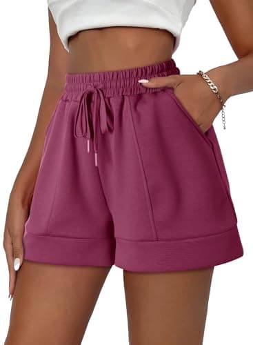 Dokotoo Womens Shorts High Waisted Summer Resort Wear Casual Running Short with Pocketed Resort Wear Beach Cruise Outfits for Women 2025 Womens Clothes Fashion Pink Small - Image 1