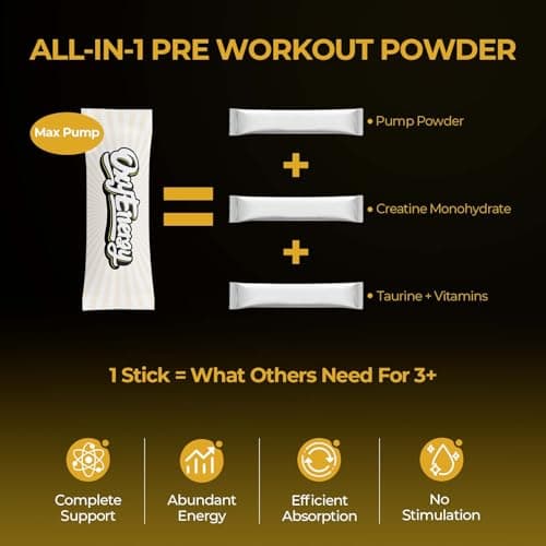 OxyEnergy Max Pump Stim-Free Pre Workout Powder for Men Women, Nitric Oxide Booster, Grape 30 On-The-Go Servings, Support Blood Flow, Performance & Recovery| L-Citrulline, Beta Alanine, Creatine - Thumbnail 2