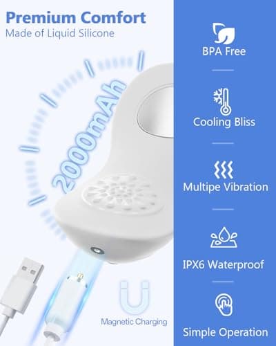 HORIGEN Lactation Massager for Engorged Breast, Cold Compress & Massage Vibration, Soft & Skin-Friendly Silicone Breast Massager, Improved Milk Flow, Clogged Milk Ducts, Cozy Lactation Massager - Thumbnail 6