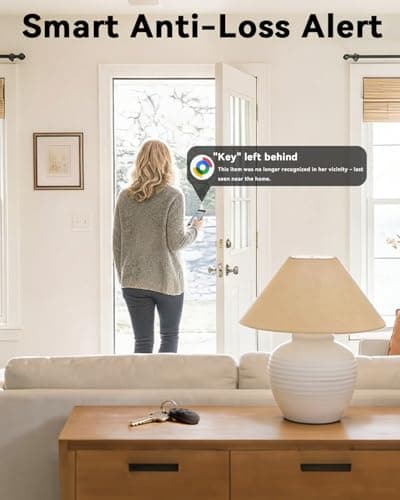 Android Tracker Smart Tags -4 Pack, Bluetooth Luggage Tracker Anti Lost Keys Finder/Item Locator with Holder Case Work with Google's Find Hub for Key, Backpack, Luggage, Wallet, Precise Position - Thumbnail 3