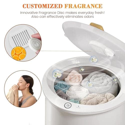 Keenray Towel Warmers, Luxury Bucket Towel Warmer, Large Towel Warmer for Bathroom, Auto Shut Off, Fits Up to Two 40"X70" Oversized Towels, Bathrobes, Blankets, PJ's and More, CL1 - Thumbnail 4