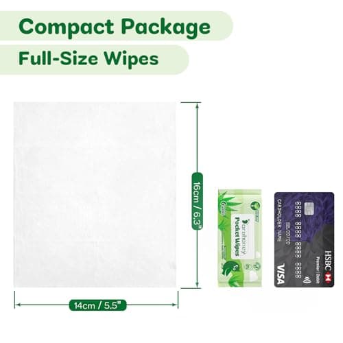 Dorahoney Unscented Wet Wipes Travel Size with Aloe Vera, Hypoallergenic Pocket Wipes for Sensitive Skin, 99% Water Moisturizing Mini Wipes Travel Essentials, 48 Count (8 Packs of 6) - Thumbnail 6