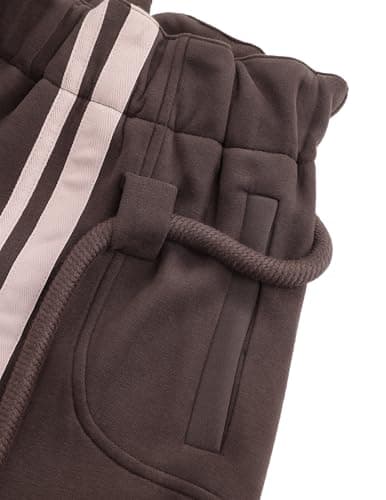 Aelfric Eden Stripe Super Baggy Sweatpants Oversized Barrel Pants Vintage Wide Leg Elastic Waist Lantern Trouser Unisex Brown X-Large - Thumbnail 5