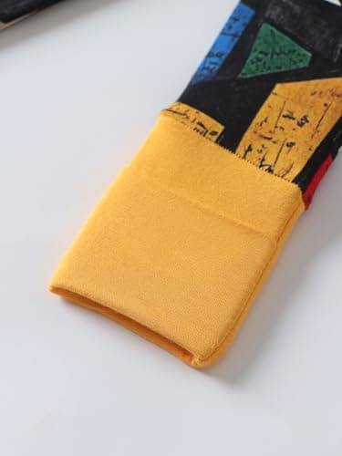 Joonberry Infant Baby Girl Clothing Bamboo Rayon Footies, Newborn outfit Footed Long Sleeve Jumpsuit with Zipper and Mitten Cuffs (Geometric Pattern, 6-9M) - Thumbnail 5