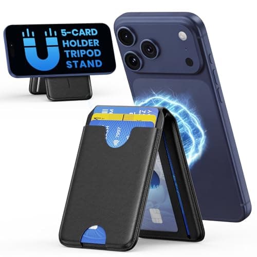 Nepagz Ultra-Strong Magnetic Phone Wallet for MagSafe Wallet for iPhone All Series RFID Leather with Stand 5 Card Holder for iPhone 17/16/15/14/13/12 and Pro/Promax,Gifts for Men, Men's Accessories - Image 1