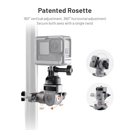 PGYTECH CapLock U-Bolt Mount Aluminum Alloy Bracket, 2 Cushion Block Motorcycle Bike Mount, 1/4" Thread for Gopro 13/12, DJI Osmo Action 6/5 Pro/Pocket 3/Xtra Muse, Insta360 Ace Pro 2/X5 Action Camera - Thumbnail 2