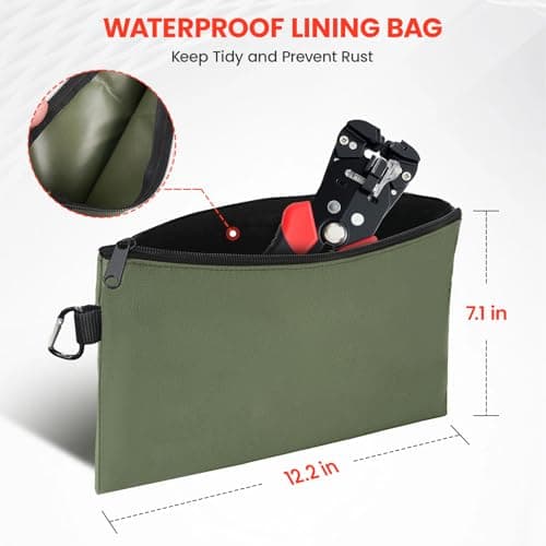 HARDELL+ Wire Stripper, 20-10 AWG Automatic Wire Strippers, 3-IN-1 Self Adjusting Wire Stripper Tool, Stripping/Cutting/Crimping Tool With 40PCS Terminals & Waterproof Bag For Electrician & DIYers - Thumbnail 6