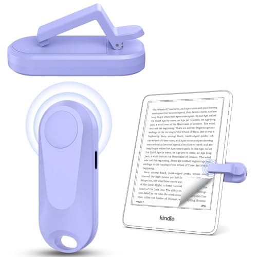 DATAFY [Case-Friendly] Page Turner for Kindle Paperwhite Oasis Kobo eReaders, Camera Camcorder Remote Controls, Page Turner Clicker for ipad Tablets Reading Novels with Wrist Strap Storage Bag Purple - Image 1