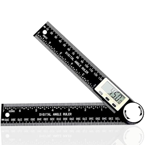 PDDYIER Angle Finder Protractor, 2-in-1 Miter Saw Protractor, 7 Inch/200mm ABS Angle Ruler, High Accuracy Miter Angle Measuring Tool for Woodworking, Metalworking, Carpenter, Construction - Image 1