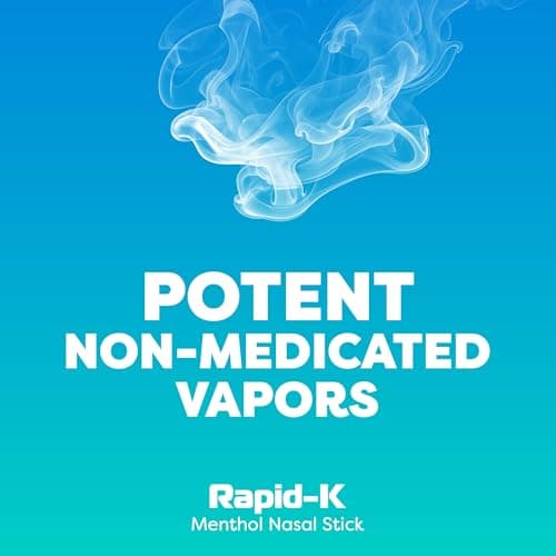Rapid-K Nasal Sticks (4 Pack) – Nasal Inhaler Stick for Allergy Support, Sinus Relief, Focus Boost – Menthol Vapor Inhalers with Essential Oils (Mint, Lavender, Tropical, Wintermint) - Thumbnail 2