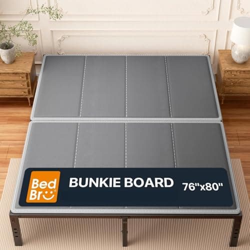 BedBro Bunkie Board King 10mm (76" x 80") – Grey Under Mattress Support, Anti-Sag & Noise-Free, Breathable Low Profile Bed Board for Metal Frame - Image 1