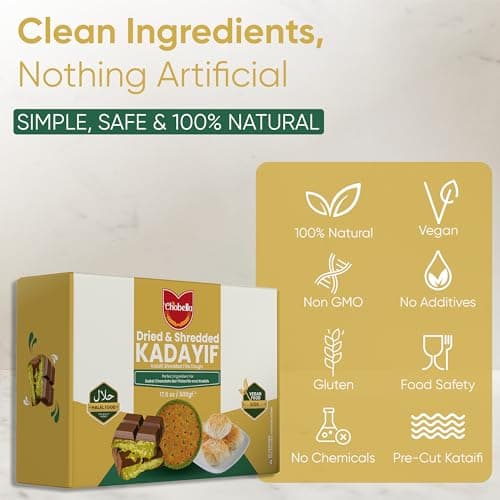 Chobella Premium Dried & Shredded Kataifi Fillo Dough, 500g (1.1lb), Kurutulmus Kadayif Pastry Dough, Ingredient for The Viral Dubai Pistachio Chocolate Bar, Knafeh, Kunafa, Phyllo, Katifi, Kataifi - Thumbnail 4