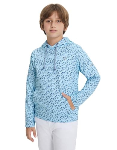 M MAELREG Hoodies Golf Fleece Pocket Moisture Wicking Classic Fit Print Active Sweatshirts - Image 1