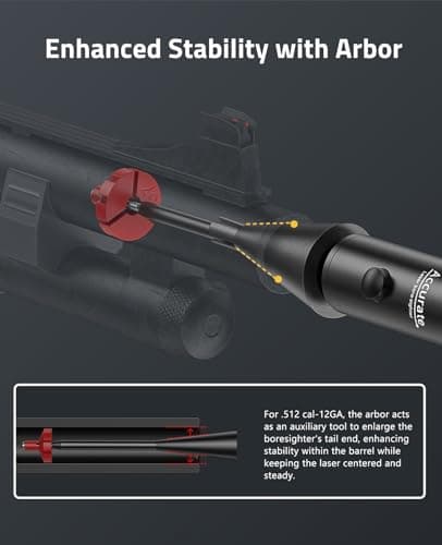 CVLIFE Rechargeable Bore Sight Laser Kit with 64 Adapters fit 0.17 to 12GA Calibers, Professional Red Laser Bore Sight with Button Switch, Powerful Choice for Hunting Bore Sight Tool - Thumbnail 6
