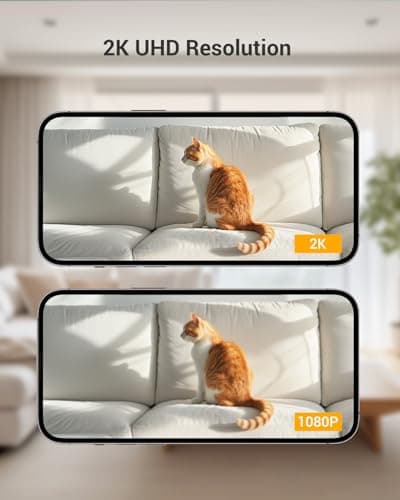 BoyKeep 2K Pet Camera, Indoor Security Camera, 5G/2.4GHz WiFi Cameras for Baby Dog with Phone App, 360° Pan & Tilt, 2-Way Audio, Color Night Vision, New Version w/Cloud Storage (White-2 Pack) - Thumbnail 3