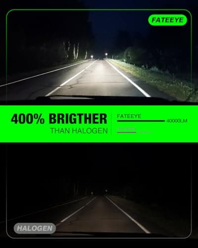 FateEye H11 9005 LED Light Bulbs 40000LM 6500K High Beam Low Beam Bulb LED Fog Light Kit, 1:1 Size, Plug and Play, Fog Bulbs - Thumbnail 2