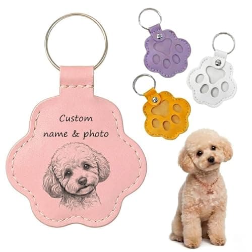 Personalised Pet Memorial Keyring,Made in USA Custom Photo Keychain with Pet’s Name & Date, Keepsake Gift to Hold Fur & Memories, Dog Cat Loss Sympathy Gift for Pet Owners - Image 1
