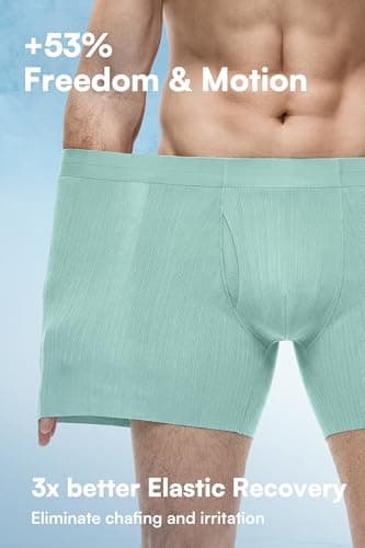 GOOTUCH Men's Breathable Cool Underwear, Moisture Wicking Odor Control Boxer Briefs, Seamless Thin Waistband & Quick Dry (Black, Dark Grey, Grey Blue,Green,X-Large) - Thumbnail 5