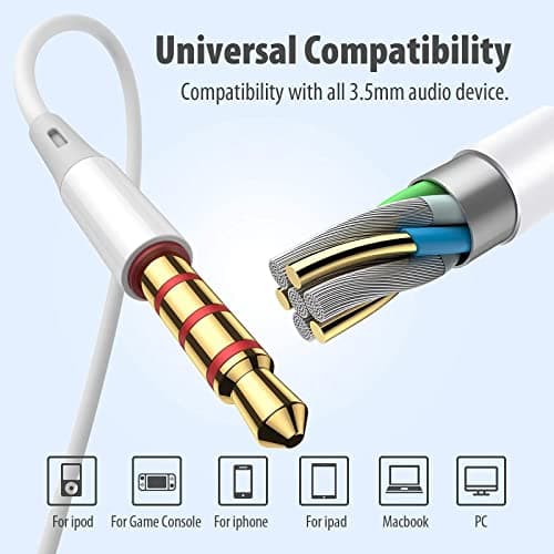 Earbuds Headphones 5 in One Pack, Wired Earbud with Heavy Bass Stereo Noise Blocking, Microphone, Compatible with iPhone, Android Phones, Laptops, Computers, iPad or Any Device with 3.5mm Interface - Thumbnail 6