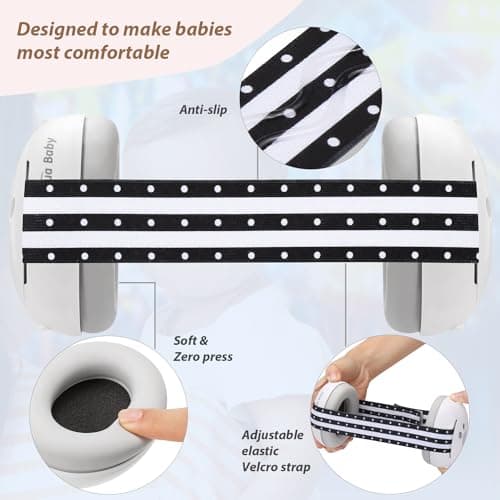 Laudexua Baby Ear Protection, Noise Cancelling Headphones for Babies and Toddlers Up to 36 Months - Thumbnail 6