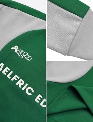Aelfric Eden Oversized Graphic Sweatshirt for Women Contrast Color Crewneck Long Sleeve Tops Casual Pullover Green Medium - Thumbnail 3