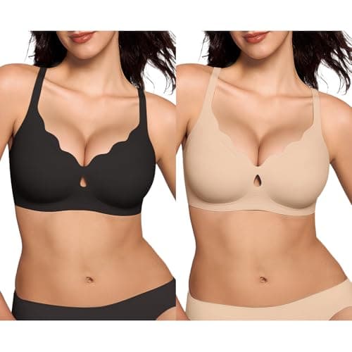 ProKloud Wireless Bras for Women Wave Push Up No Underwire Bralettes Seamless Full Coverage Support Lift Everyday Bra - Image 1