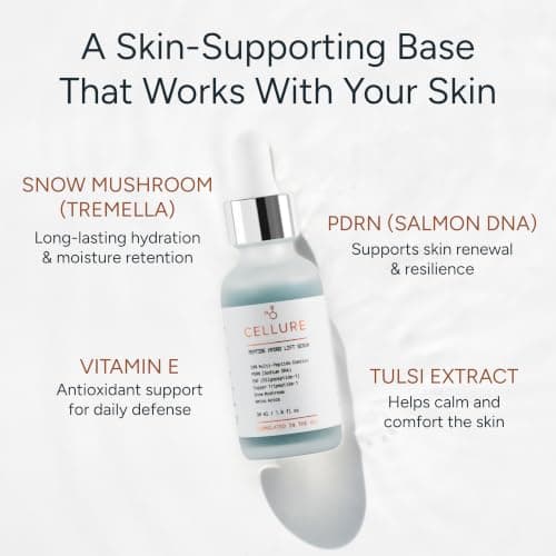Cellure Peptide Hydro Lift Serum – Multi Peptide Firming & Smoothing Face Serum with EGF Growth Factors, Copper Peptides & Hyaluronic Acid, 1.0 fl oz (30 mL) - Thumbnail 3