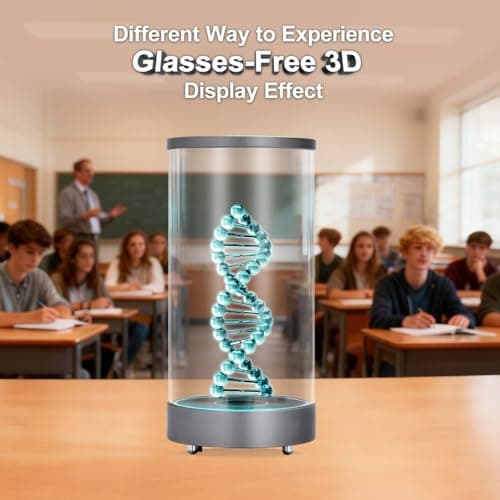 WeADS Hologram Fan，3D Hologram Projector with WiFi Connetion, Charge Type C and Compatible With Mp4, Jpg for Halloween,Christmas,Thanksgiving,Easter,Birthday Gifts (Silver) - Thumbnail 2