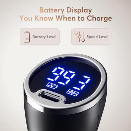 FoodVille MF06 Rechargeable Milk Frother 1800 Mah with 9 Speed and 3 Frother, LED Display Screen, Storage Stand, for Coffee Milk Foam, Cappuccino, Latte, Keto Diet, Protein Powder, Matcha, Bulletproof - Thumbnail 3