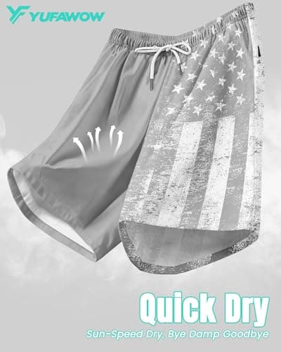 9 Inch Men Swim Trunks Compression Liner Quick Dry Male Swimwear Bikini Brief Swimsuit Bathing Suit Beach Board Surf Water Shorts Traje De Baño para Hombre Ropa Deportiva Chores Pantalonetas Shores - Thumbnail 5
