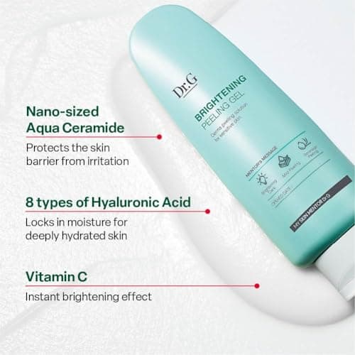 Dr. G Brightening Peeling Gel - Korean Skincare for Glowy Skin - Aqua Gommage Facial Exfoliator - Hyaluronic Acid, Ceramides, Vitamin C - Smooth Skin Texture, Low Irritation - Bulk Items - 4.23 fl oz - Thumbnail 6
