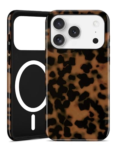 Aitipy Compatible with MagSafe Tortoise Shell Phone Case for iPhone 14 Plus, Cute Magnetic Dot Aesthetic Leopard Print Soft TPU Hard PC Shockproof Protective Phone Cover for Women Girls