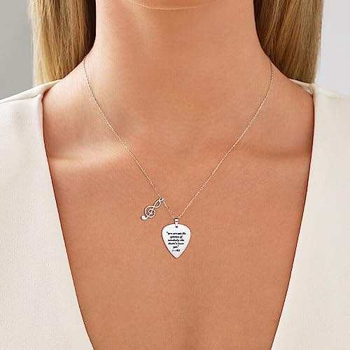 COTATI Quotes Guitar Pick Necklace Outfits Jewelry Accessories Inspired Fans Gift Merch (You are not the opinion of somebody who doesn't know you) - Thumbnail 2