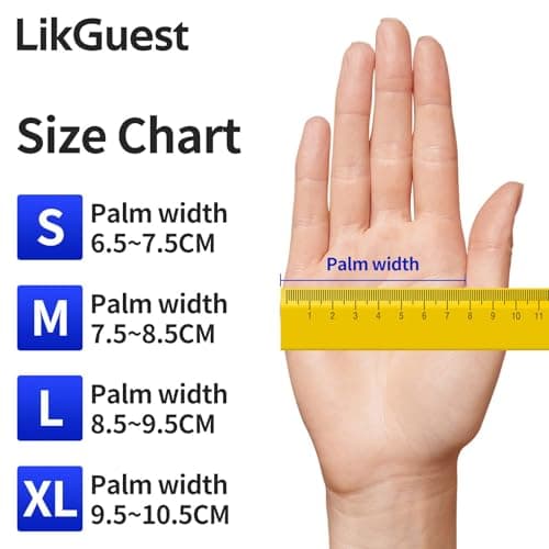 LikGuest Black Nitrile Disposable Gloves, Latex-Free, Powder-Free, 4 Mil, Chemical & Puncture Resistant, Food Safe, Industrial & Household Use,100-Count (Small) - Thumbnail 2
