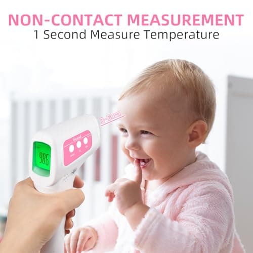 Snomd Non-Contact Infrared Forehead Thermometer for Adults, Kids & Baby, 3-in-1 No-Touch Digital Fever Temperature Gun, Accurate & Fast Reading - Thumbnail 4