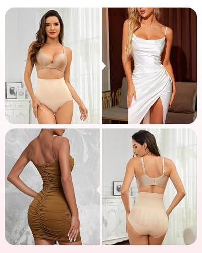 FVACPJ Tummy Control Shapewear Panties - High Waisted Shapewear Underwear for Women Body Shaping Briefs Seamless Panty Girdle - Thumbnail 2