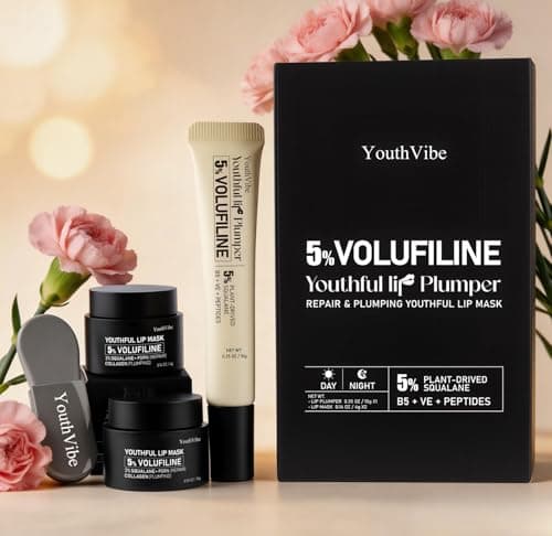 YouthVibe 5% Volufiline Lip Care Set, Nourishing & Hydrating Lip Plumper and Lip Mask with Squalane, Shea Butter, Collagen, Peptide & PDRN, Fuller-Looking Lips Over Time - Thumbnail 2