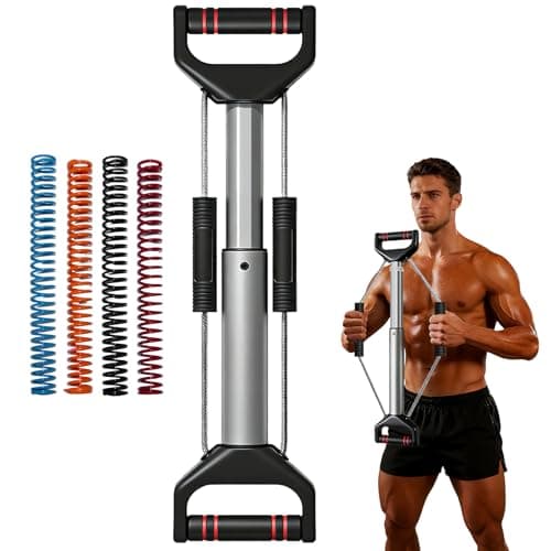 Chest Workout Equipment Arm Trainer - Adjustable 4 Resistance Levels (26-90 lbs) Forearm Muscle Train Exerciser Strengthener for Men & Women, Ergonomic Home Gym Strength Trainer with Anti-Slip Handles - Image 1