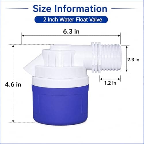 2 Inch Water Float Valve, 1 PC Automatic Water Level Control Valve for Water Trough, Tank, Pool, Pond Aquarium - Thumbnail 2