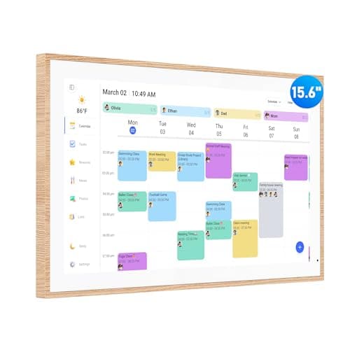 Digital Calendar, 15.6 Inch Wall Planner Electronic Calendar & Chore Chart, Smart Touchscreen Interactive Display for Family Schedules, Great for Organizing Your Routines, Wall & Desk Mountable - Best Gift for Mother's Day - Image 1
