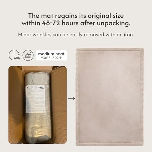 Hakuna Matte CloudSoft Baby Play Mat for Floor 47" x 67" Beige – Coral Velvet Memory Foam Rug for Crawling & Cozy Play – Non-Slip, Water-Resistant, Easy-CareTummy Time Mat, Playmat for Playpen - Thumbnail 5