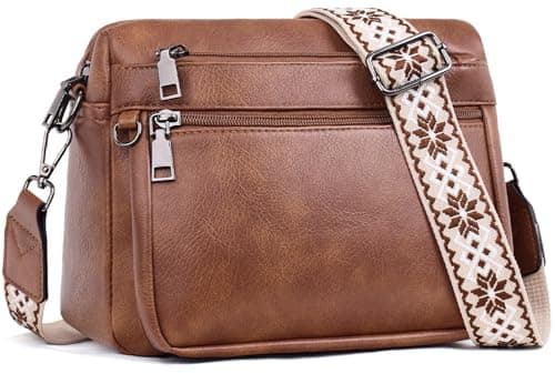 ATERITSSI Crossbody Purses for Women Trendy,Vegan Leather Crossbody Bags,Cell Phone Camera Shoulder Handbags with Card Slots - Image 1