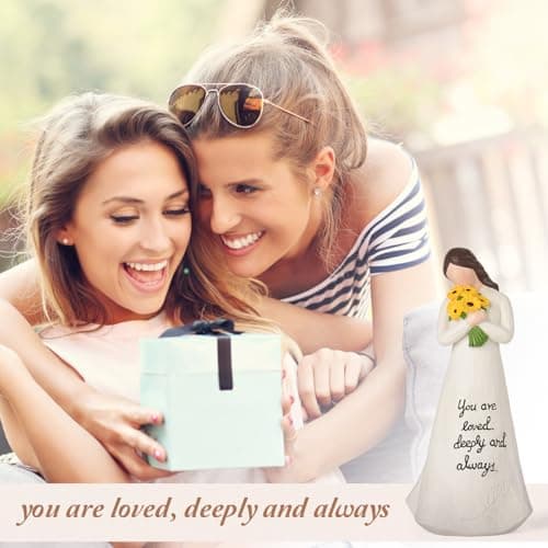 VOFSTAND for Mom from Daughter Son –9.25'' Large Size Sunflower Figurine with “You are Loved Deeply and Always” Message – Birthday Gift for Mom, Inspirational Home Decor Keepsake - Thumbnail 6