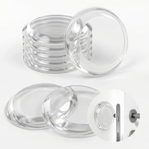 ZJWZLG Door Stoppers for Wall, Door Knob Wall Protector 2" (8Pcs), Clear Self Adhesive Wall Protectors from Door Knobs,Door Handle Wall Protector. - Image 1